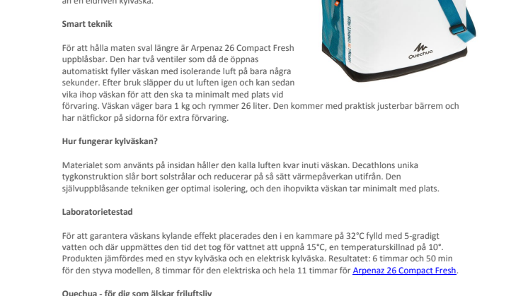  Den ihopfällbara kylväskan - håller maten kall längre