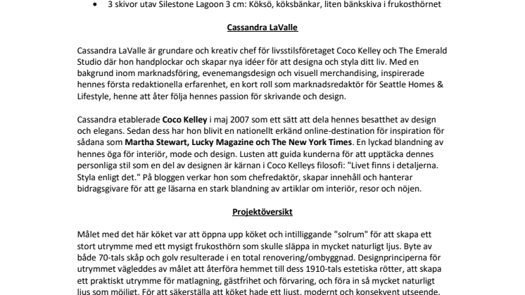Coco Kelley moderna lantliga Silestonekök