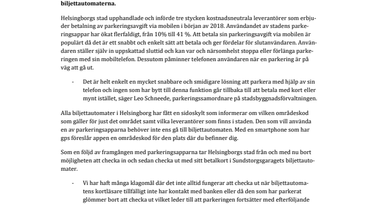 Populärt betala parkeringen med mobilen