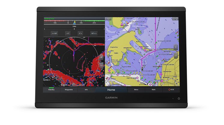 Die neue GPSMAP 8400 Kartenplotter-Serie von Garmin bietet mit nur einem Fingertipp Zugriff auf die wichtigsten Informationen.