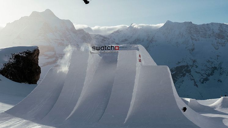 Freeskier auf der Perfect Hip während den Swatch Nines 2024