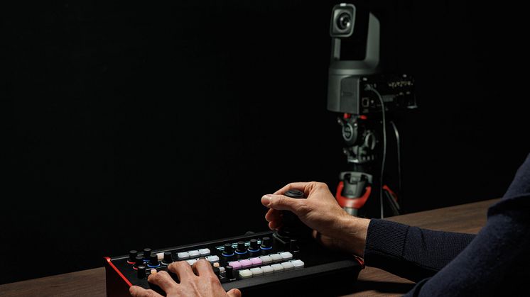 The SKAARHOJ RC-SK5 PTZ controller.