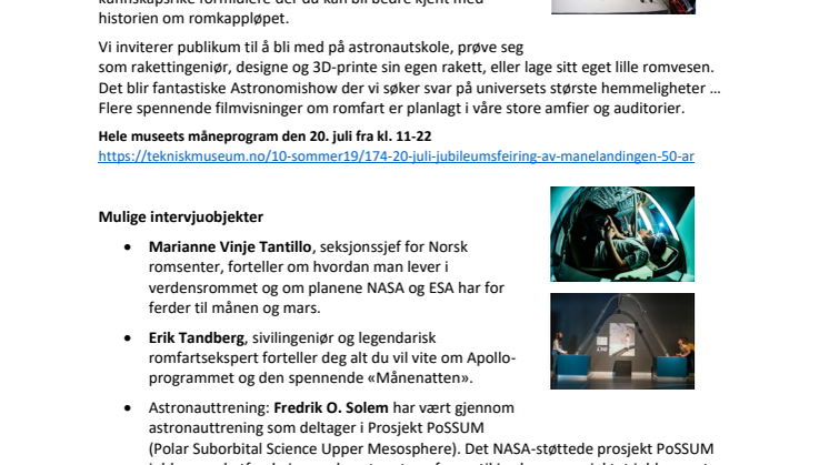 Stort 50-års jubileum for månelandingen på Teknisk museum
