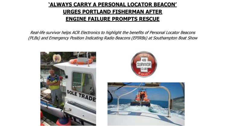 'Always Carry a Personal Locator Beacon' Urges Portland Fisherman