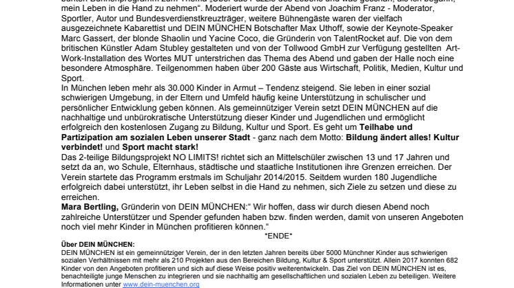 Bewusstsein schaffen - DEIN MÜNCHEN stellt Bildungsprojekt vor