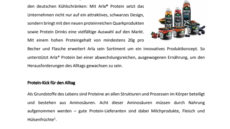 Arla® Protein – starker Begleiter für alle Lebenslagen