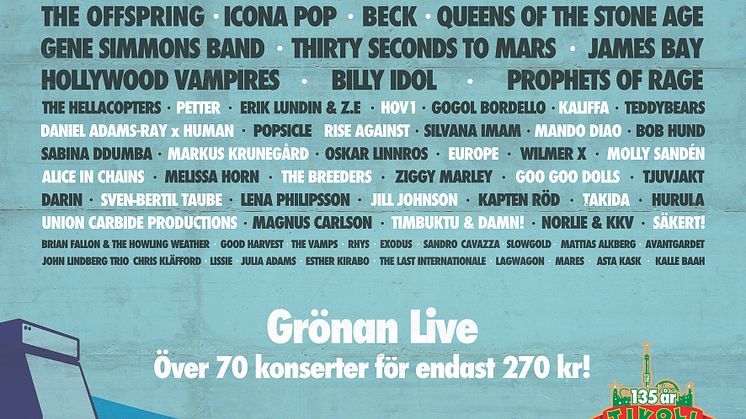 Kärlek och konserter är årets fokus på Gröna Lund