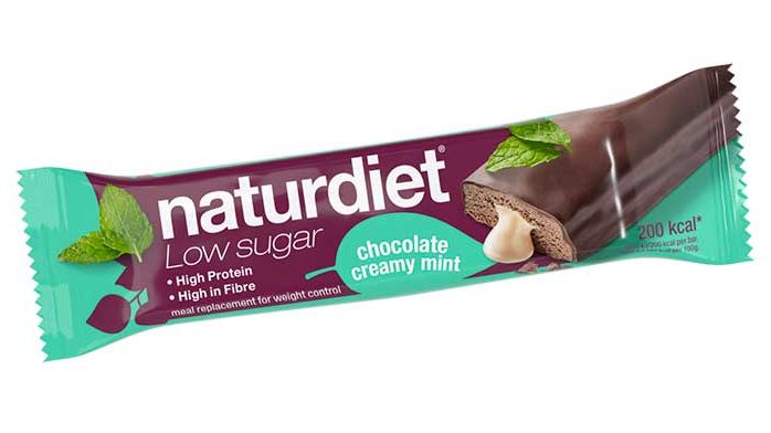Naturdiet Low Sugar Mealbar med mintchoklad är en fin hjälp i vardagen för alla som vill leva hälsosamt och tänker på vikten. 
