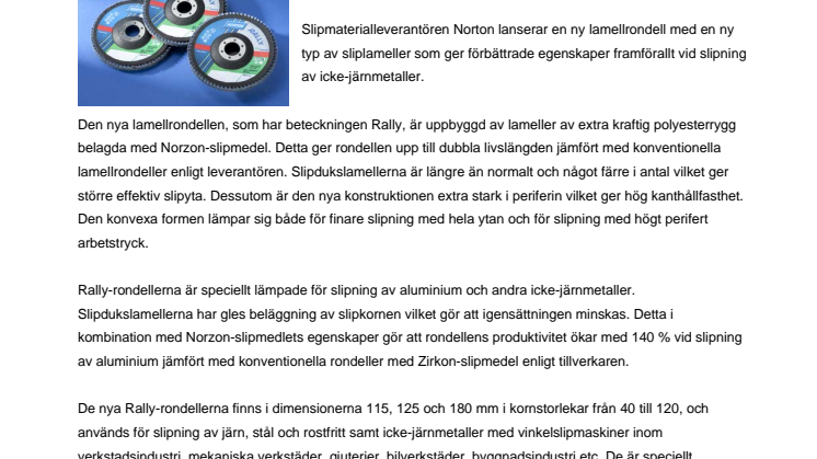 Nya lamellrondeller från Norton