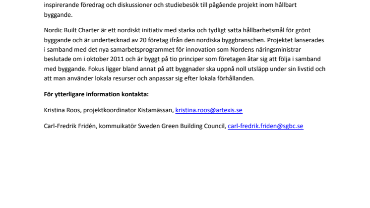 Bostadsminister Stefan Attefall besöker Building Sustainability Sweden 2012