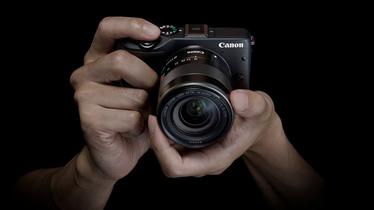EOS M3 in hand beauty EF-M18-55mm FRT elevated[1]