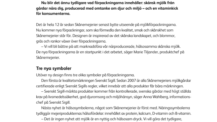 Nu får mjölken nytt utseende