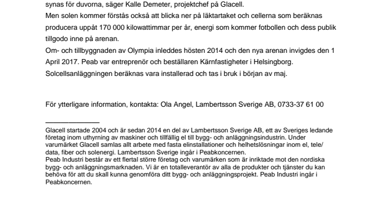 Glacell samlar kraft åt HIF:s hejarklack