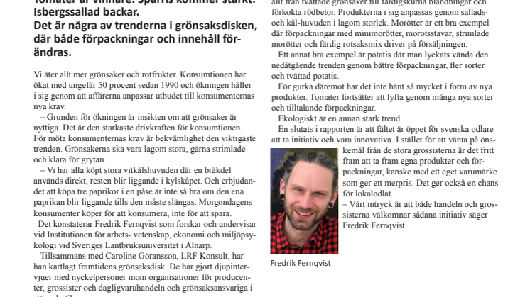 Sparris och tomat i framtidens grönsaksdisk