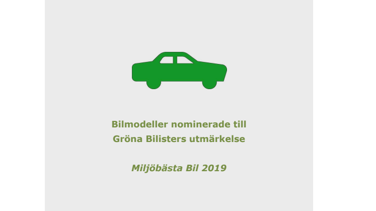 Miljöbästa Bilar 2019 v2
