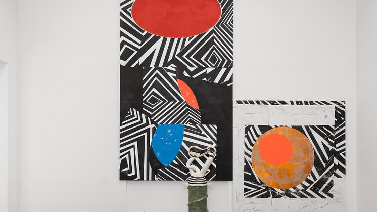 Brook Andrew, Ngaay Ngajuu Dhugul Birra (To See My Skin Broken), 2022. Detail, Seeds and Souls, Kunsthal Charlottenborg, 2023. 