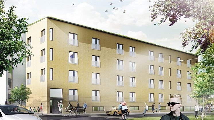 Byggstart av passivhus med 76 gröna hyresrätter för unga i Tyresö