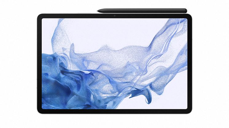 5-03 Galaxy Tab S8_Silver_Front With S Pen_HI.jpg
