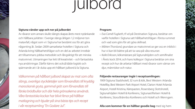 Pressinbjudan: Välkommen till årets mest nytänkande julbord
