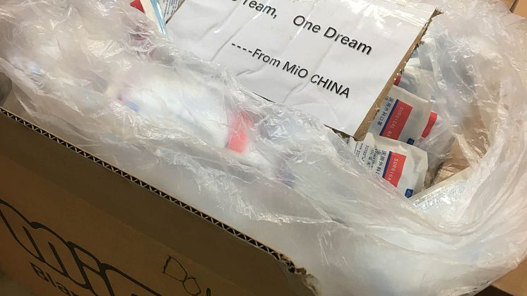 Mio donerar 15.200 ansiktsmasker till sjukvården