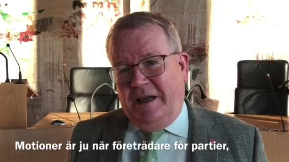 Kommunfullmäktiges ordförande Anders Teljebäck (S) inför kommunfullmäktigemötet 2 december