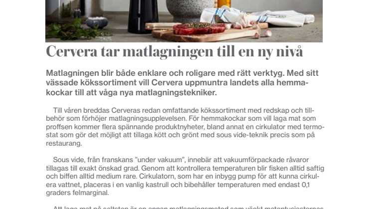 Cervera tar matlagningen till en ny nivå 