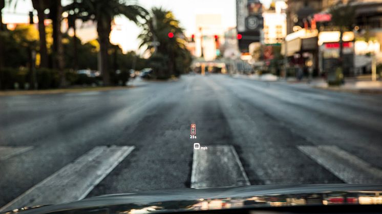 Traffic light information in Audi head up display
