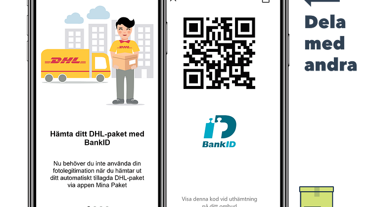 DHL och Unifaun förenklar paketuthämtning med mobilt BankID i appen Mina Paket
