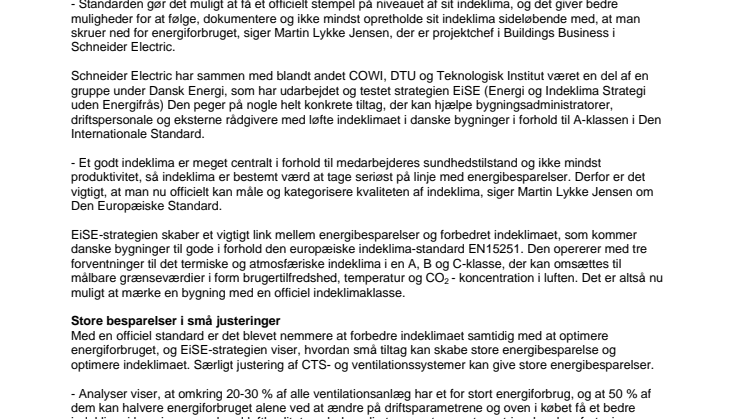 Ny dansk strategi giver indeklima i verdensklasse