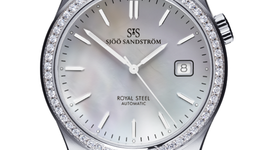 Royal Steel Classic 36mm Diamant Bezel - White Mother of Pearl