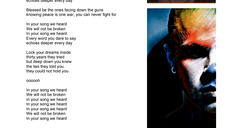 Lyrics to "In Your Song" by Simon Hassle
