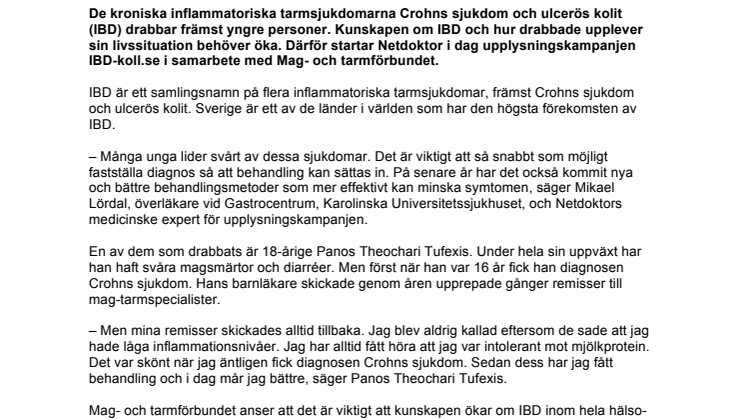 Många unga drabbade av svåra tarmsjukdomar 