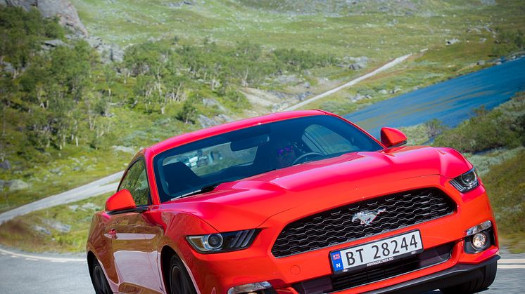 Endelig har nye Ford Mustang kommet til Norge