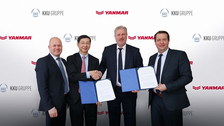 From left: Yanmar Europe President,  Peter Aarsen; Yanmar Energy Systems Chairman and CEO, Tetsuya Yamamoto;  Eschenfelder KKU Group CEO, Oliver Eschenfelder; Eschenfelder Concept Director, Sven Schwarze