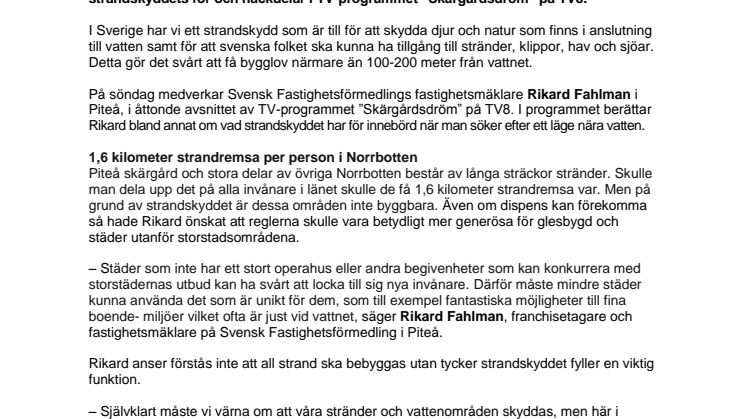 Strandskydd minskar konkurrensmöjligheter för småstäder