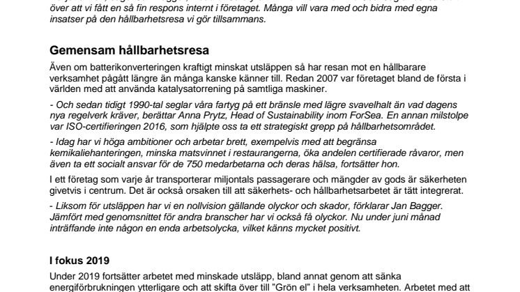 Hållbara hela vägen