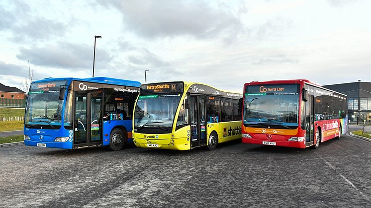 Go North East's vaccination centre shuttle buses