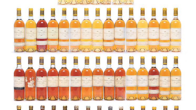 52 årgange af Yquem Sauternes på auktion