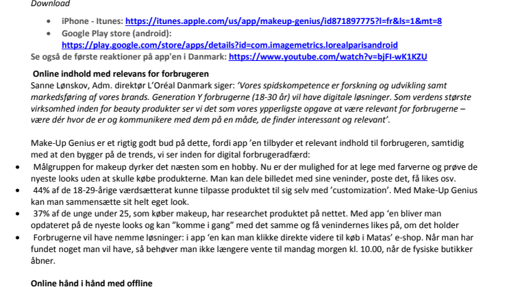 Smart App: Prøv makeupp før du køber