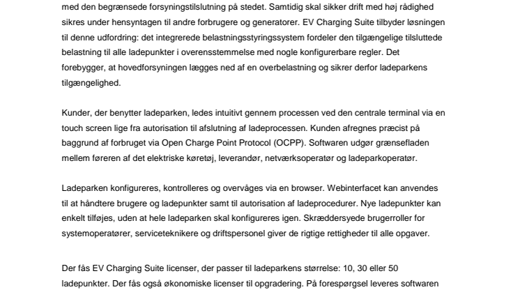 Intelligent ladestyring til E-mobility