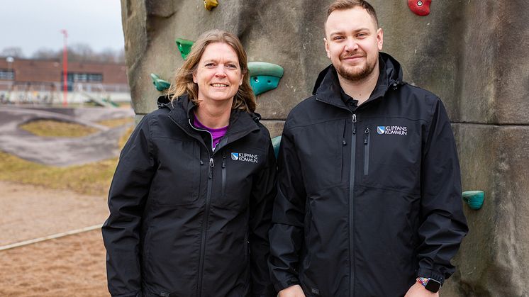 Maria Holmström och Albin Ekenberg är verksamhetsledare för Aktivitet Förebygger i Klippans kommun