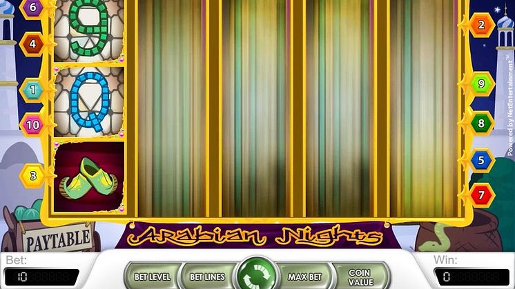 Arabian Nights video slot på Vera&John Casino