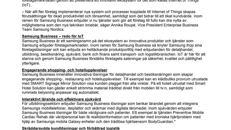 Samsung lanserar Samsung Business, en fokuserad satsning mot företagsmarknaden