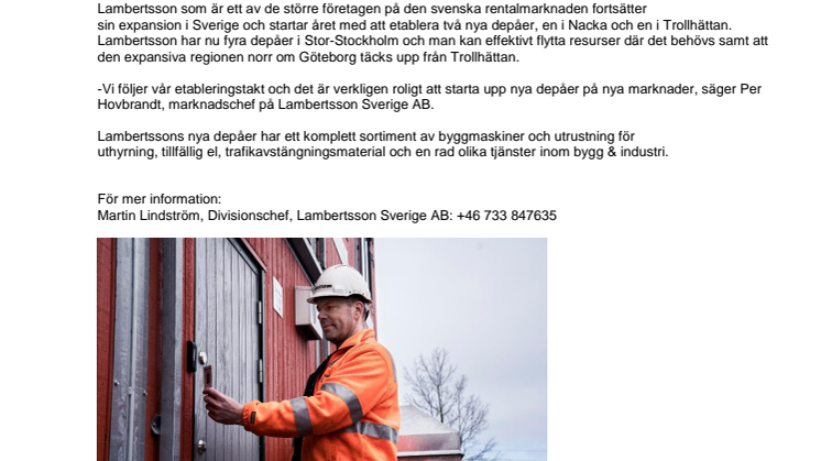 Lambertsson startar 2019 med två nya depåer