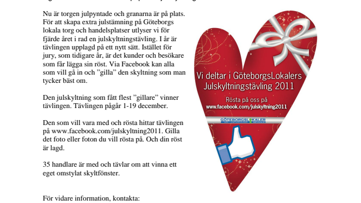 Vem har den mest populära julskyltningen på Göteborgs stadsdelstorg?