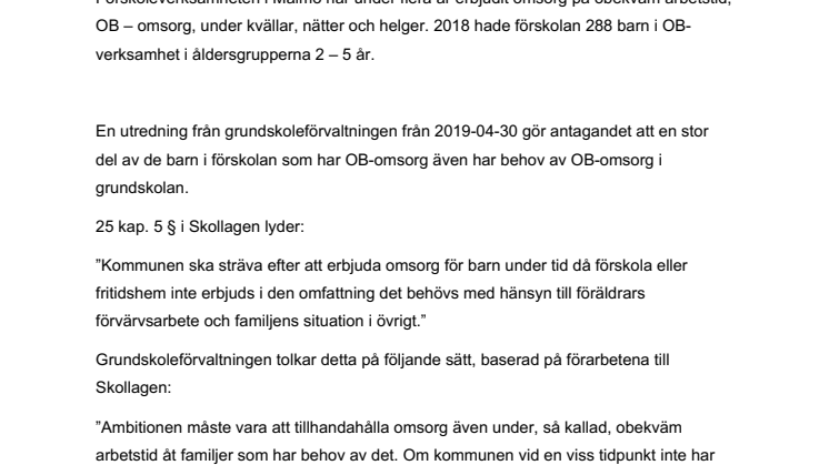 Tillgängliggör OB-fritidshem för Malmös skolelever