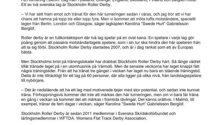 Europas bästa rollerderby-lag möts i turnering i Berlin