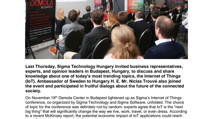 Sigma takes a witty spin on IoT in Budapest