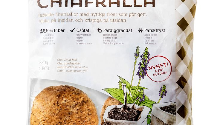 Fria Rundstykker med Chia glutenfri melkefri