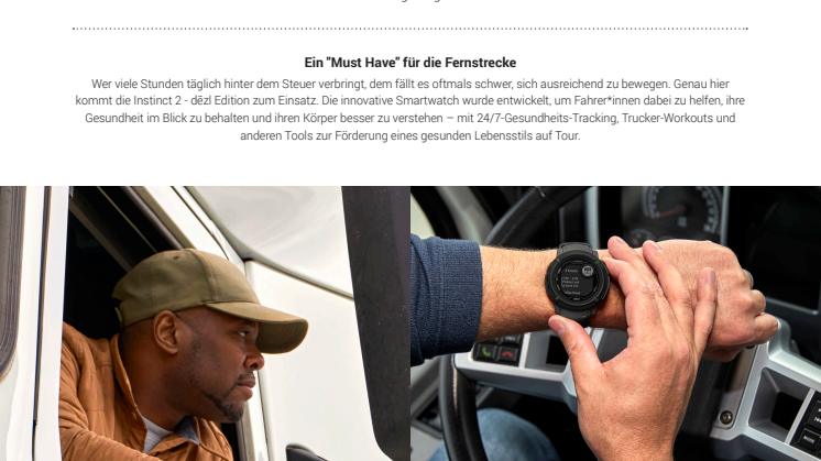 Garmin Instinct 2 dezl Edition One Pager
